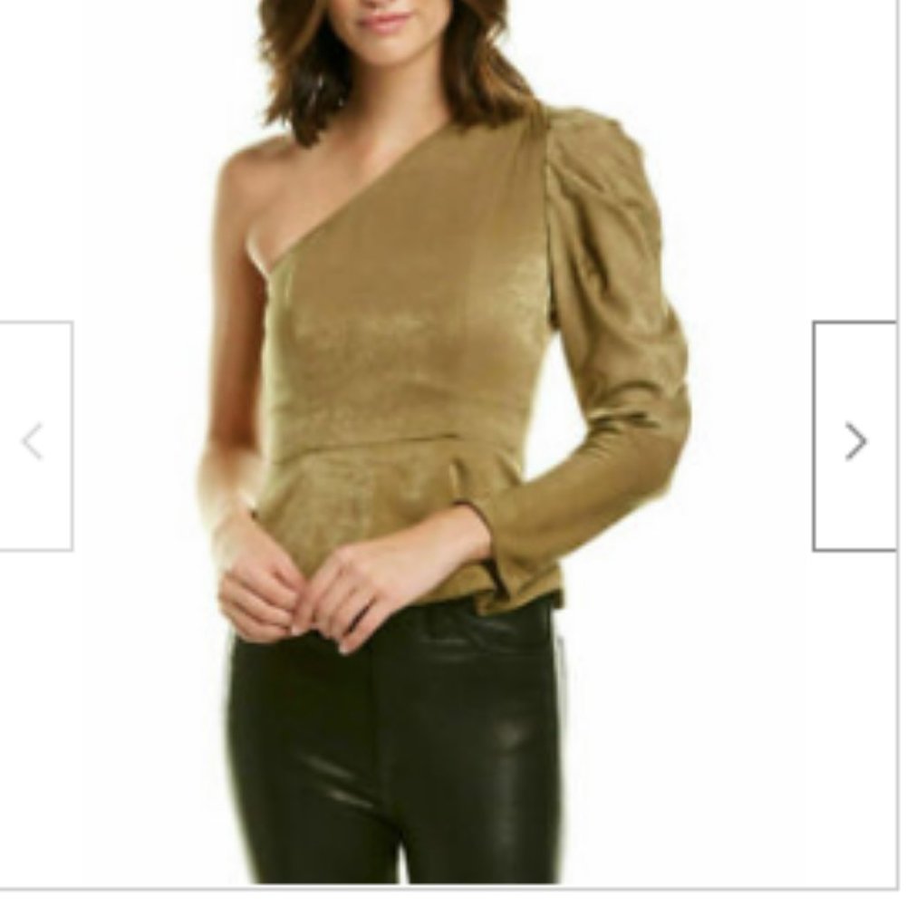 BCBG MAXAZRIA "LILLYAN" Green Maxazria Blouse Size XS